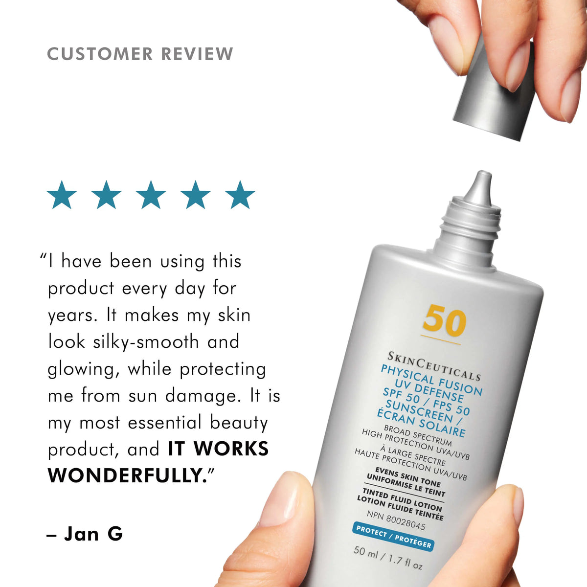 Physical Fusion UV Defense SPF 50 from SkinCeuticals Availble To Purchase Online from The Remedy Lounge in Cornwall, ON