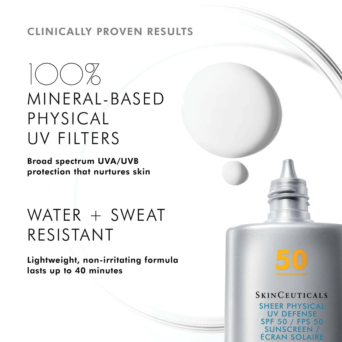 Sheer Physical UV Defence SPF 50  from SkinCeuticals Availble To Purchase Online from The Remedy Lounge in Cornwall, ON